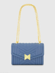 Quilted Napa Leather Handbag With Gold Chain - FINAL SALE