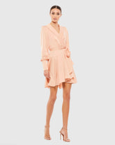 Pink Short Wrap Dress