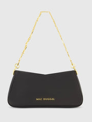 Small Gold Strap Nappa Leather Shoulder Bag
