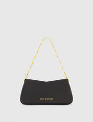 Small Gold Strap Nappa Leather Shoulder Bag